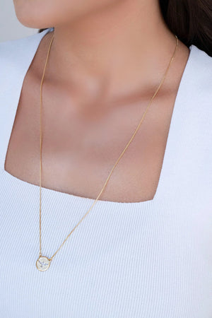 Escapulário Veneziana Espirito Santo Banhado a Ouro 18K