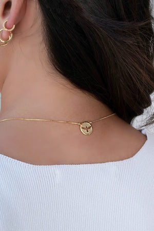 Escapulário Veneziana Espirito Santo Banhado a Ouro 18K