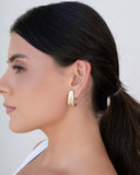 Brinco Argola Orgânica 2.7 cm Banhado a Ouro 18K