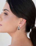 Brinco Argola Orgânica 2.6 cm Ródio Branco