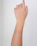 Braceletes Fios Ródio Branco