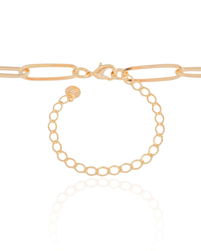 Choker Elos Ovais 7 mm Banhado a Ouro 18K
