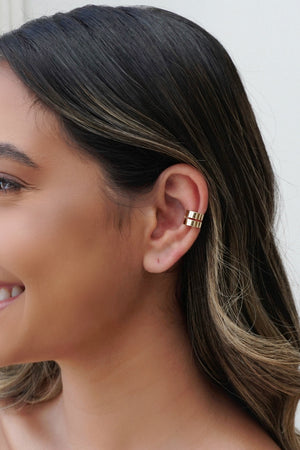 Piercing Vazado Liso Banhado a Ouro 18K