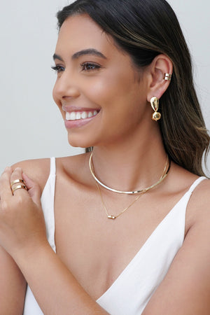 Piercing Vazado Liso Banhado a Ouro 18K