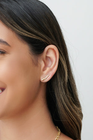 Ear Cuff Redondo Liso Banhado a Ouro 18K