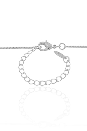 Gargantilha Veneziana Triângulo Orgânico Ródio Branco