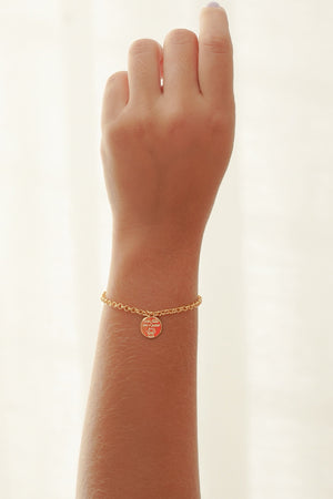 Pulseira Elos Portugueses Gato Meu Filho Tem 4 Patas Banhado a Ouro 18K