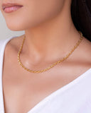 Gargantilha Elos Lisos Banhado a Ouro 18K