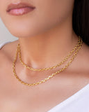 Gargantilha Elos Lisos Banhado a Ouro 18K