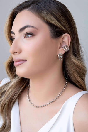 Gargantilha Elos Lisos Ródio Branco