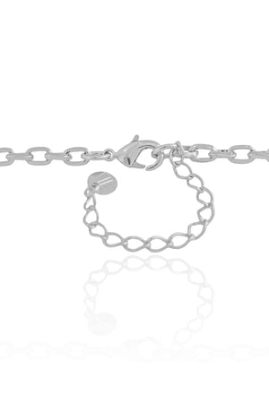 Gargantilha Elos Lisos Ródio Branco