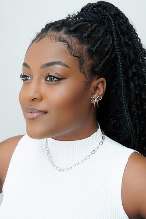 Choker Elos Ovais 7 mm Ródio Branco