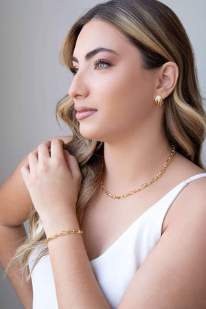 Choker Elos Torcidos Banhado a Ouro 18K