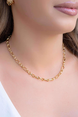 Choker Elos Torcidos Banhado a Ouro 18K