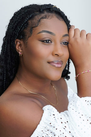 Gargantilha Rabo de Rato 1 mm Banhado a Ouro 18K