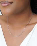 Gargantilha Rabo de Rato 1 mm Ródio Branco