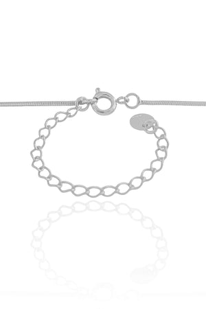 Gargantilha Rabo de Rato 1 mm Ródio Branco