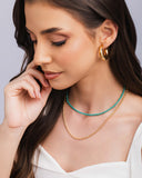 Choker Cristais Turmalina Banhado a Ouro 18K