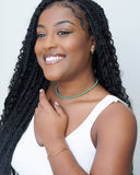 Choker Cristais Turmalina Banhado a Ouro 18K