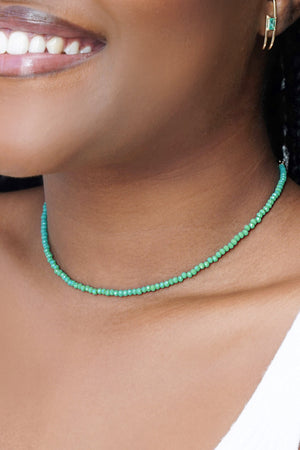 Choker Cristais Turmalina Banhado a Ouro 18K