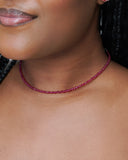Choker Cristais Marsala Banhado a Ouro 18K