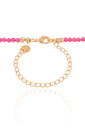 Choker Cristais Marsala Banhado a Ouro 18K