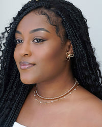 Choker Cristais Champagne Banhado a Ouro 18K