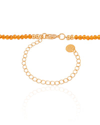 Choker Cristais Champagne Banhado a Ouro 18K