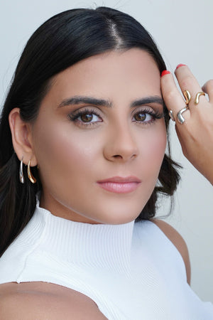 Anel Ajustável Liso Tamanho P Banhado a Ouro 18K
