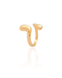 Anel Ajustável Liso Tamanho P Banhado a Ouro 18K