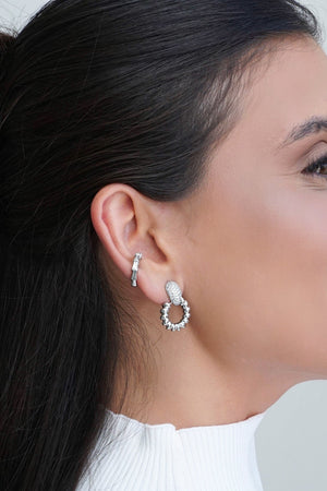 Piercing Cravação Inglesa Cristal Ródio Branco