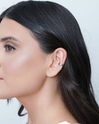 Piercing Detalhado Liso Ródio Branco