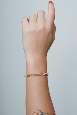 Pulseira Elos Ovais 5 mm Banhado a Ouro 18K