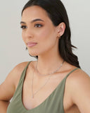 Brinco Argola Click Redonda Achatada Lisa 1.7 cm Ródio Branco