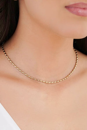 Choker Gomos Ovais Lisas Banhado a Ouro 18K