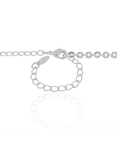 Choker Elos 3 mm Ródio Branco - 32 cm