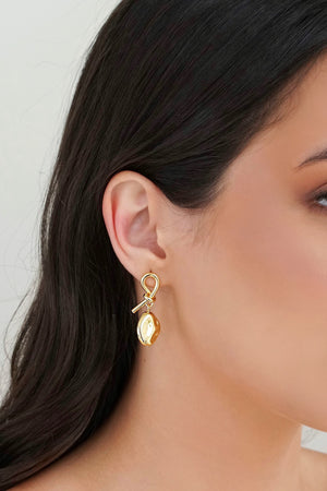 Brinco Nó Barroco Banhado a Ouro 18K