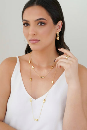 Brinco Nó Barroco Banhado a Ouro 18K