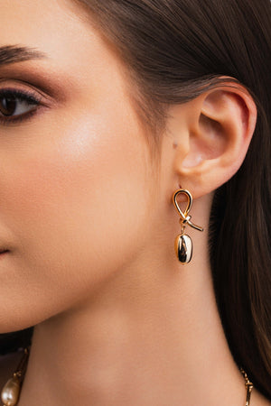 Brinco Nó Barroco Banhado a Ouro 18K