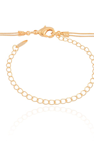 Gargantilha Dupla Veneziana Gota Lisa Cristal Banhado a Ouro 18K