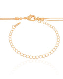 Gargantilha Dupla Veneziana Gota Lisa Cristal Banhado a Ouro 18K