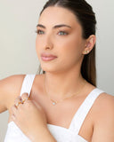 Brinco Ponto de Luz Cravação Inglesa Cristal 5 mm Banhado a Ouro 18K