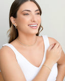 Choker Riviera Cristal 2 mm Banhado a Ouro 18K