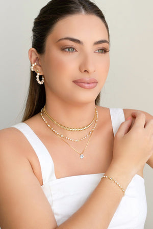 Piercing Pérolas Banhado a Ouro 18K