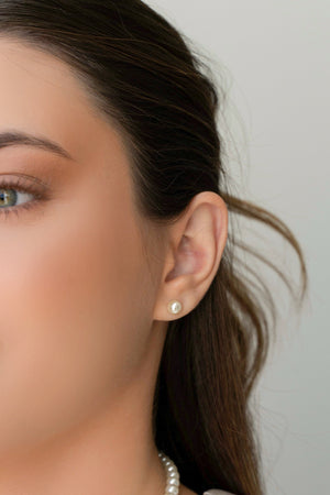 Brinco Pérola 6 mm Banhado a Ouro 18K