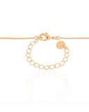 Gargantilha Veneziana Ponto de Luz Cristal Banhado a Ouro 18K