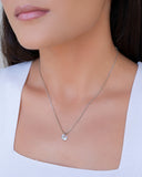 Gargantilha Veneziana Ponto de Luz Cristal Ródio Branco