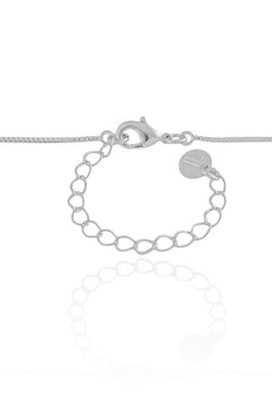 Gargantilha Veneziana Ponto de Luz Cristal Ródio Branco