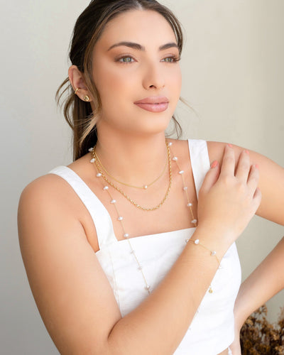 Gargantilha Elos 3 mm Banhado a Ouro 18K - 45 cm