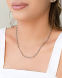 Gargantilha Elos 3 mm Ródio Branco